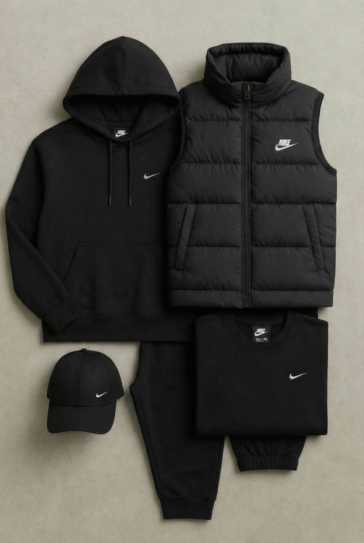 Ensemble Complet™ – Sweat, Pantalon, Doudoune, T-shirt & Casquette